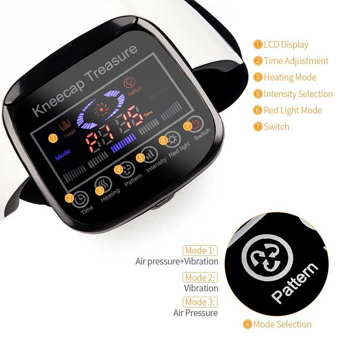 Professional Knee Massager Machine with Heat and Compression for Knee Pain and Recovery
