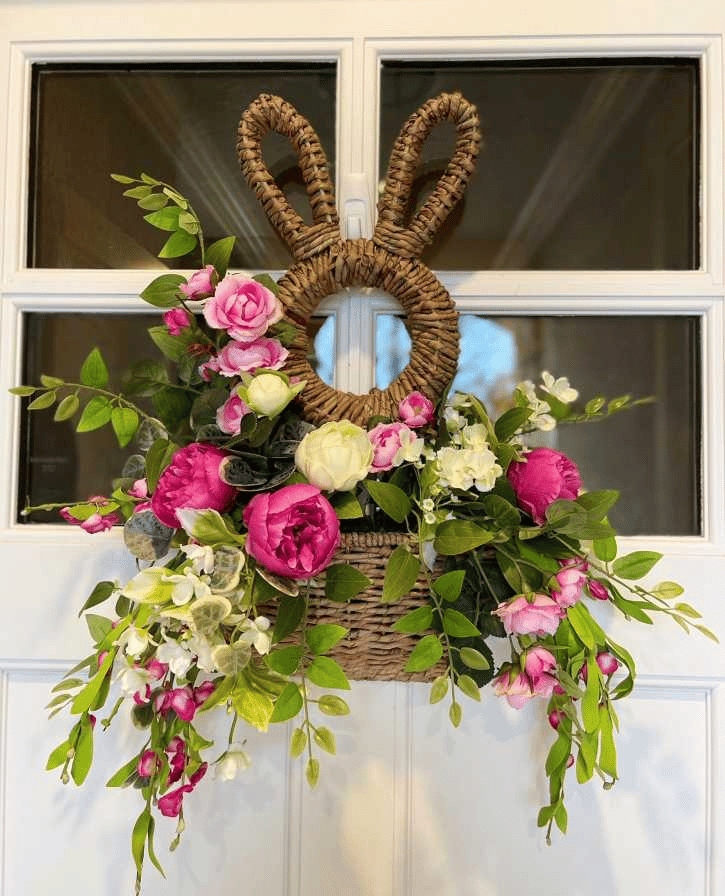 🔥Easter Sale 49% OFF - Handmade Bunny Basket Hanging Wall Pocket Spring Decor
