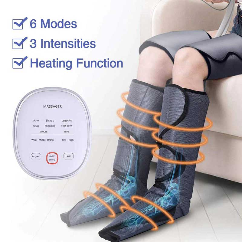 Air Compression Leg Massager With Heat For Circulation