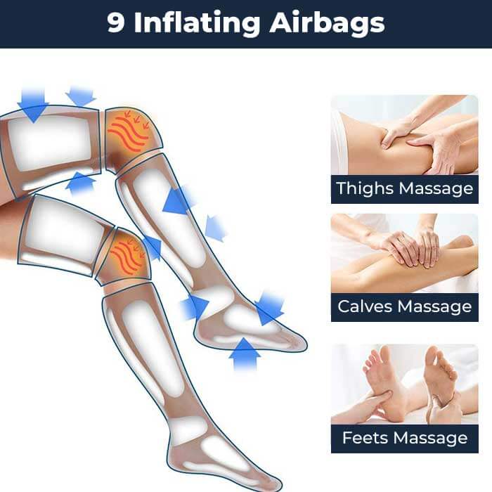 Air Compression Leg Massager with Heat