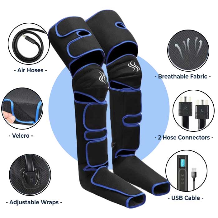 Air Compression Leg Massager with Heat