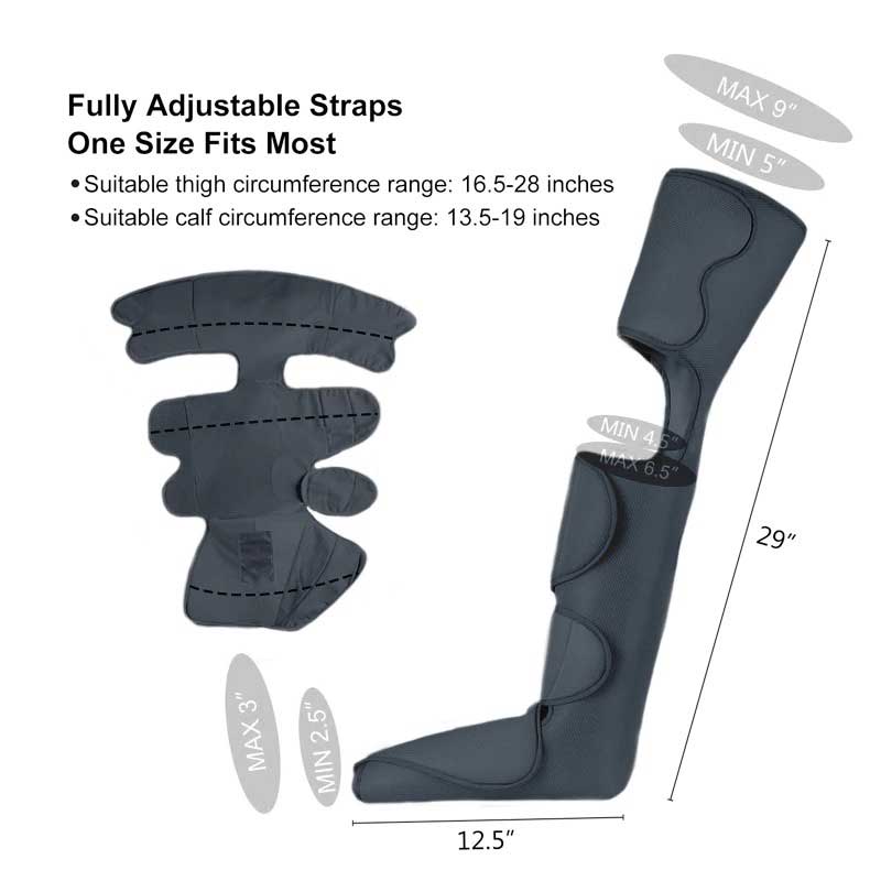 Air Compression Leg Massager With Heat For Circulation